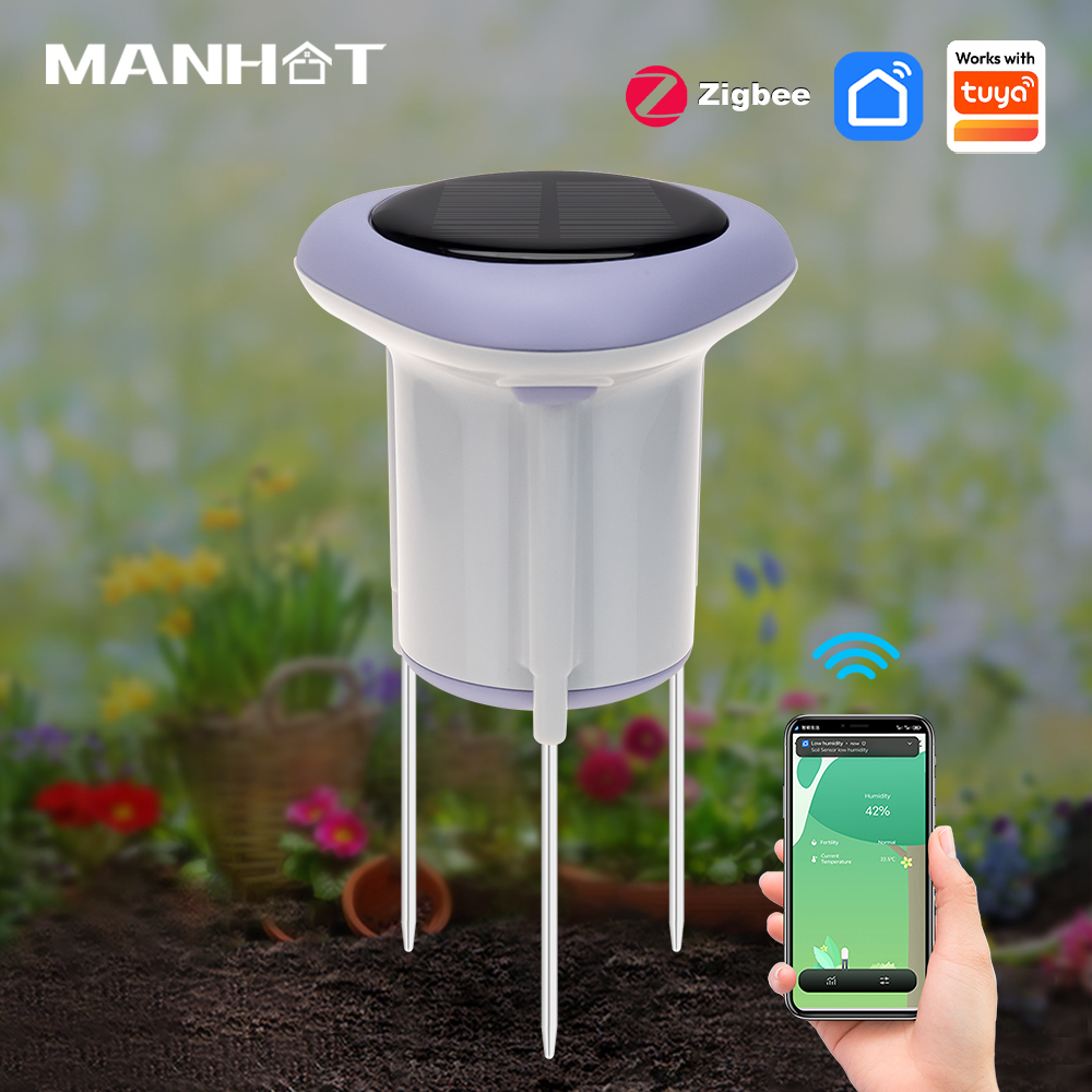 Smart Soil Sensor - MANHOT Zigbee 스마트 태양광 토양 센서
