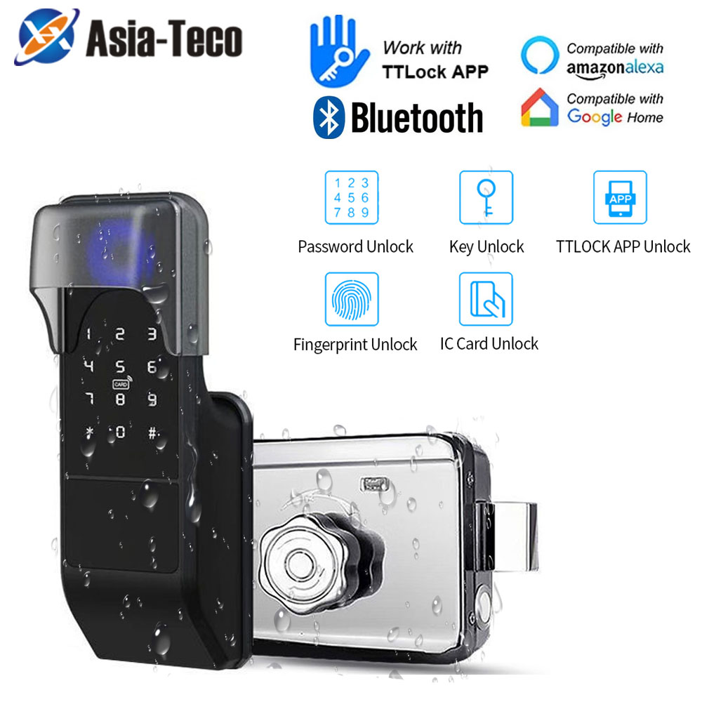 Smart Garden Lock - IP65 방수 TTLock 지문 스마트 도어