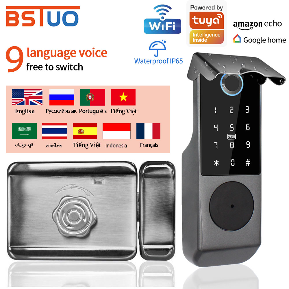 Smart Garden Lock - TUYA WIFI 스마트 도어 잠금 지문