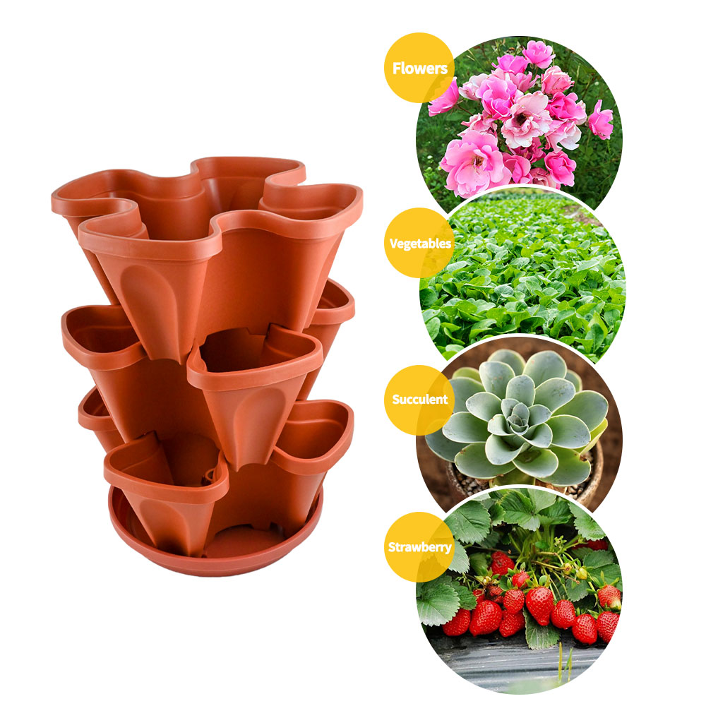 Vertical Planter Tower - 자가 급수 기능이 있는 PP&UV 테라코타