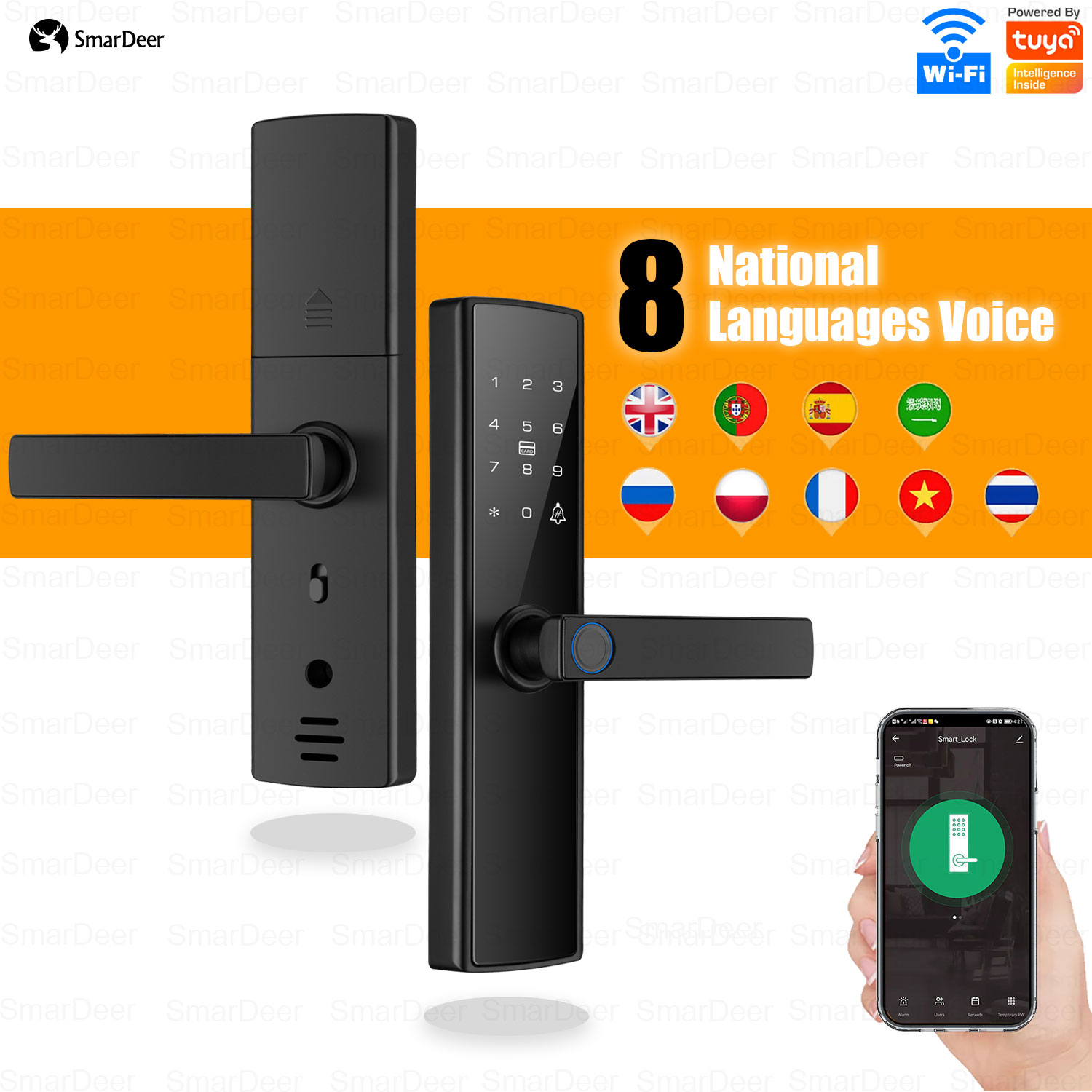 Smart Garden Lock - SmarDeer 전자 문짝 잠금 장치, 투야