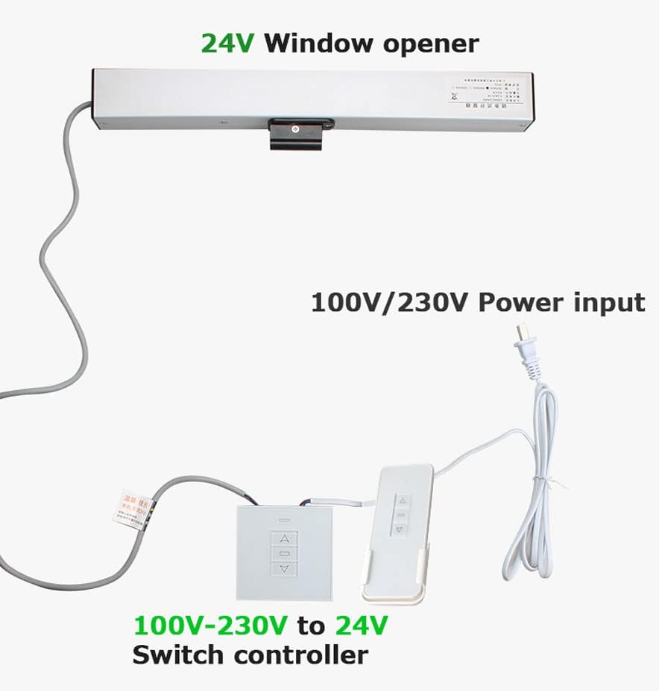 Automated Greenhouse Vent - DC 600 또는 700 또는 800mm