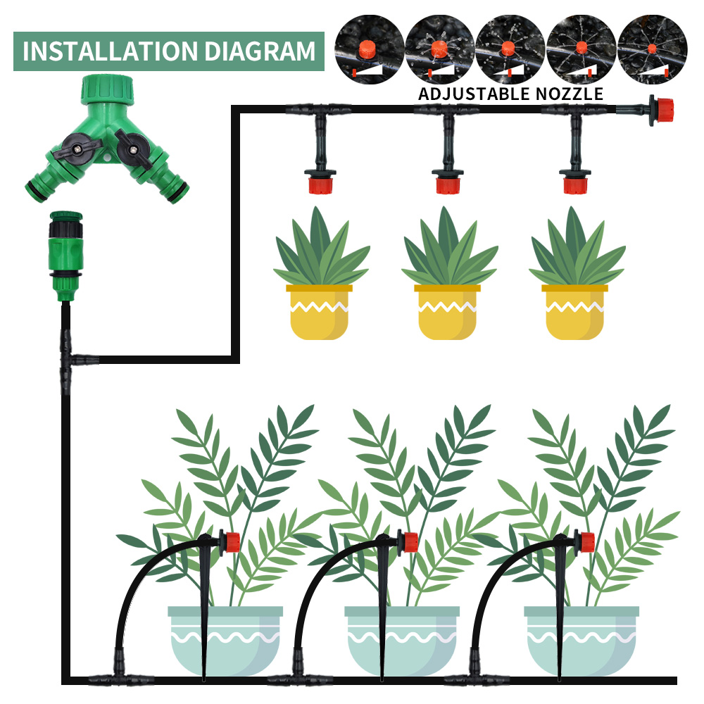 온실 DIY 물방울 관개 시스템, 자동 급수 정원 호스 - Smart Garden Technology 리뷰 및 가격