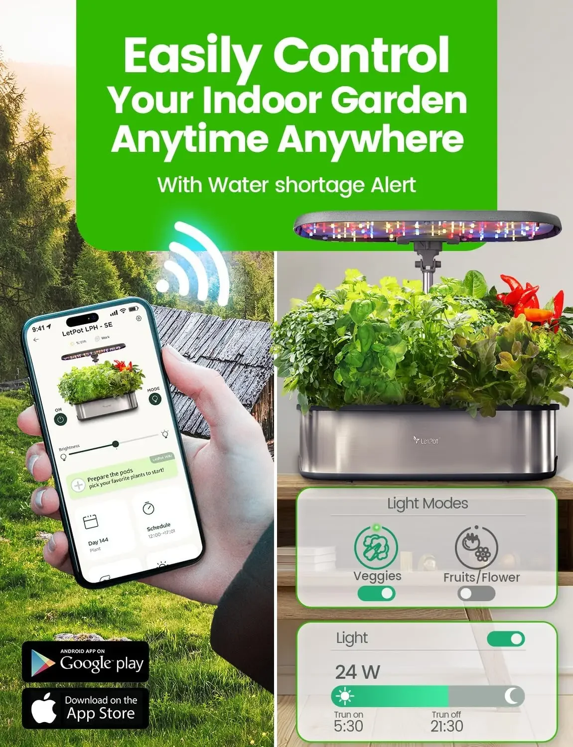 LETPOT LPH-SE 수경재배 시스템, 12포드 스 - Smart Pod Garden 리뷰 및 가격