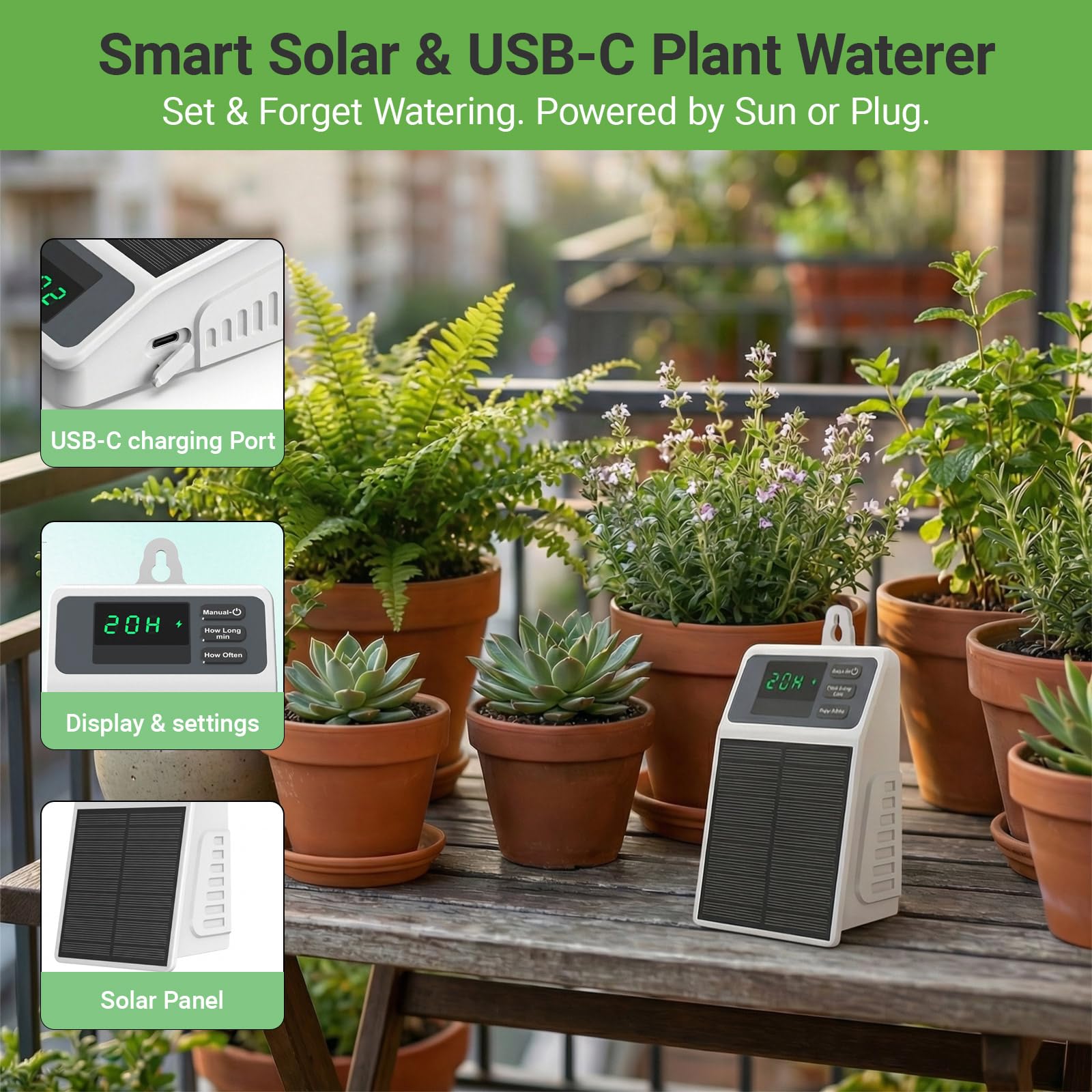 업그레이드된 태양광 점적 관개 시스템, 가정 및 정원, - Smart Garden Technology 리뷰 및 가격