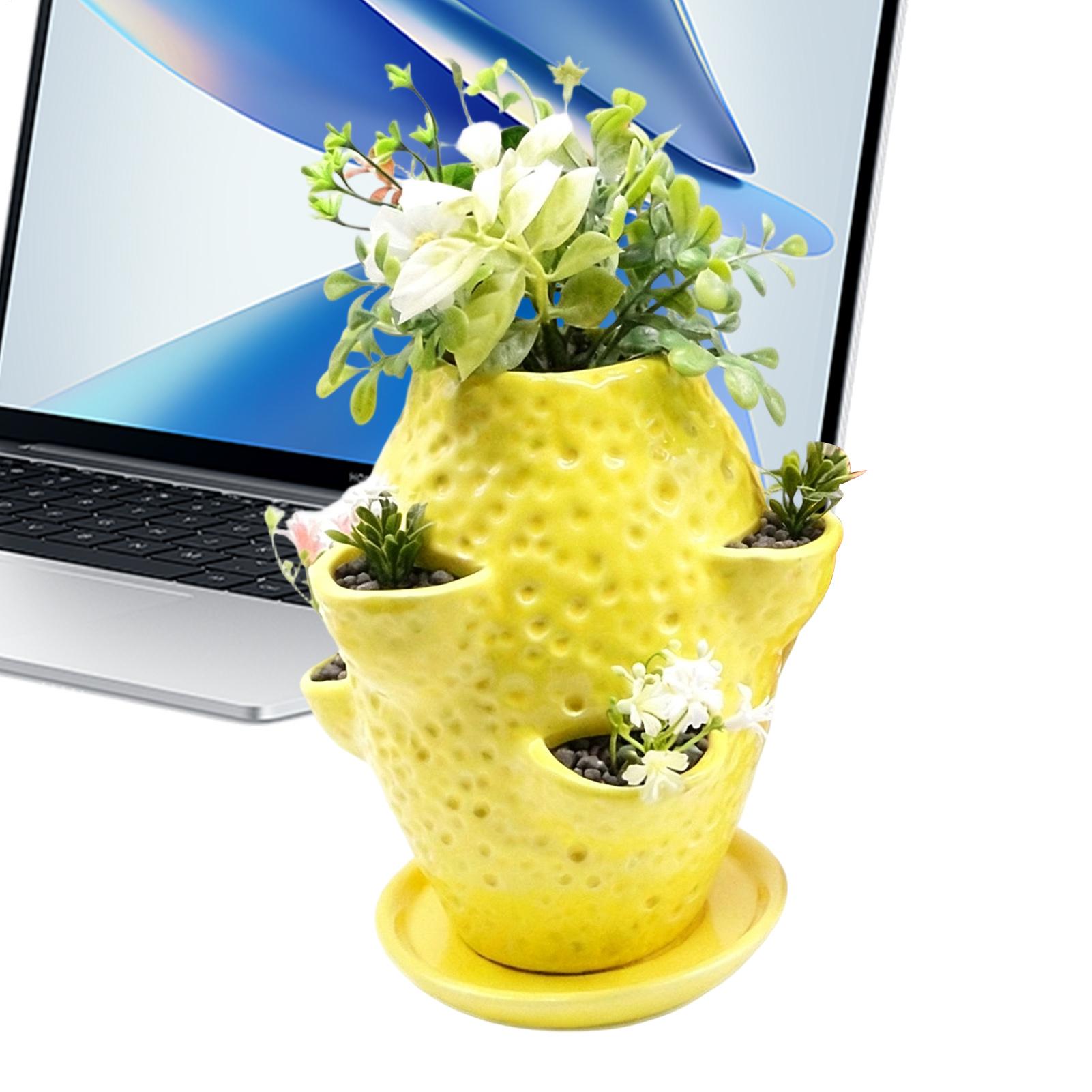 딸기 타워 화분 테라코타 배수받침대 포함 다층 수직 장 - Vertical Planter Tower 리뷰 및 가격