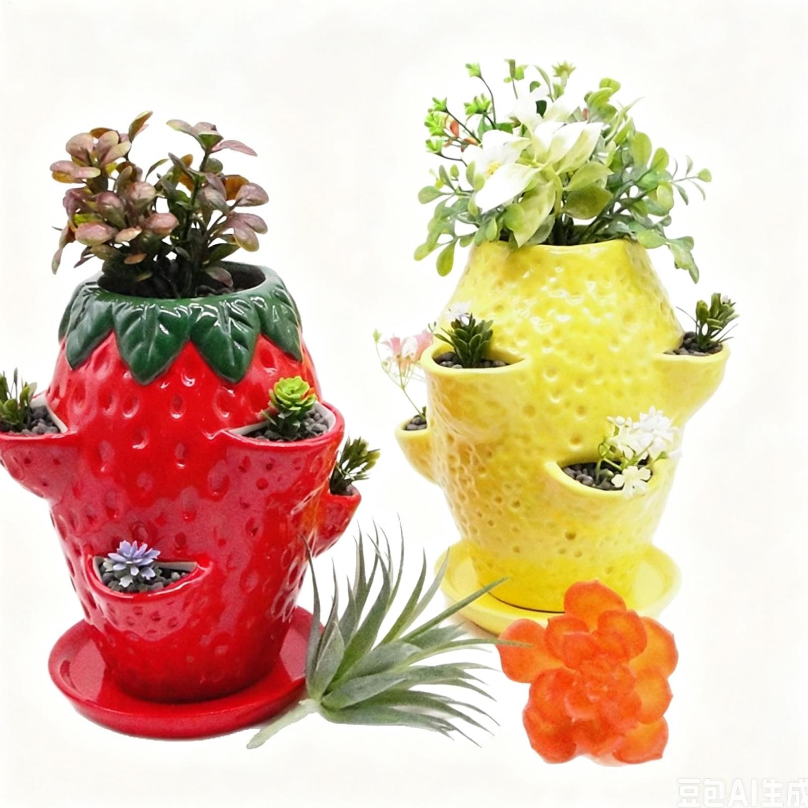 딸기 타워 화분 테라코타 배수받침대 포함 다층 수직 장 - Vertical Planter Tower 리뷰 및 가격