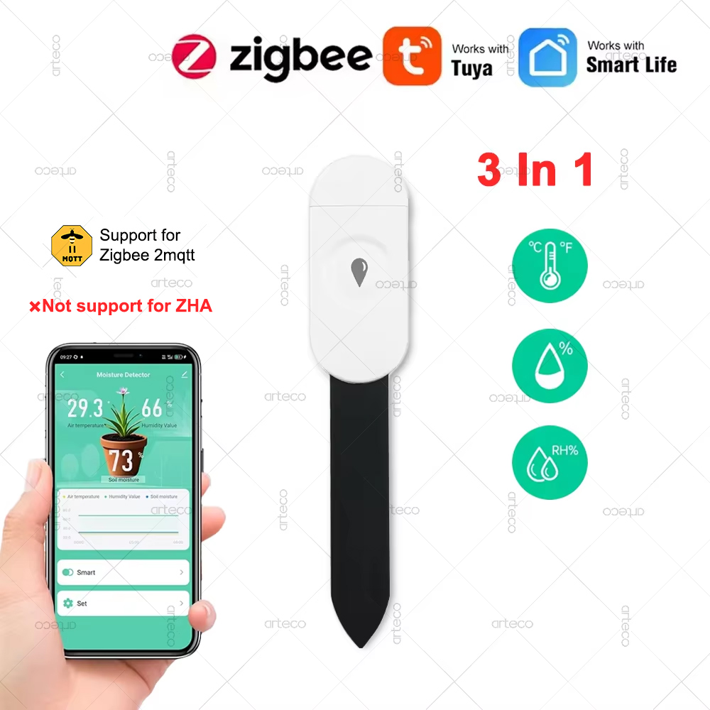 Tuya Zigbee 온도 습도 수분 감지기 스마트 토 - Smart Soil Sensor 리뷰 및 가격