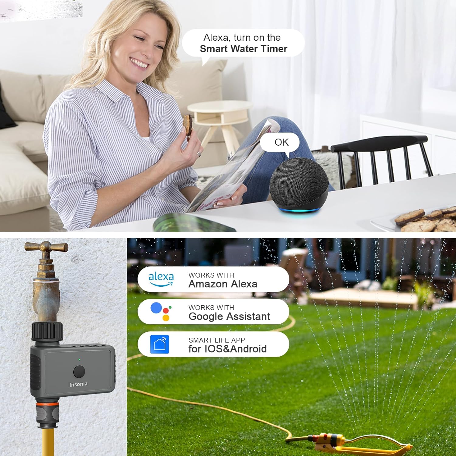 Insoma Wifi 자동 뿌리기 타이머 원격 정원 워 - Smart Garden Refill 리뷰 및 가격