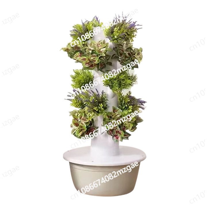 LED 성장등이 있는 수경재배 타워 수직 무토양 재배  - Vertical Planter Tower 리뷰 및 가격