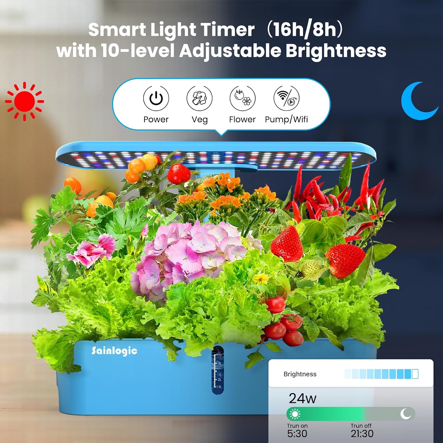 스마트 12포드 수경재배 시스템 실내 정원 24W 높이 - Smart Pod Garden 리뷰 및 가격