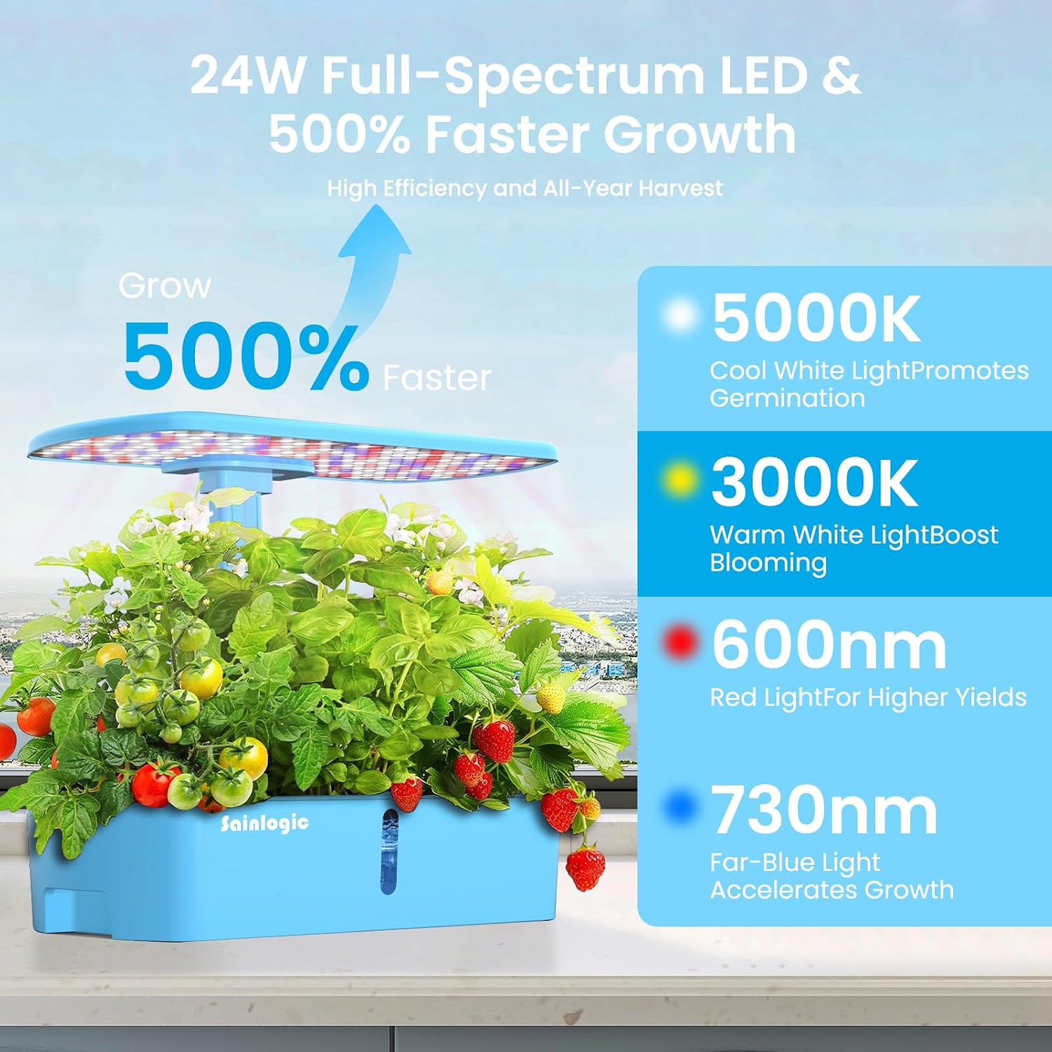 스마트 12포드 수경재배 시스템 실내 정원 24W 높이 - Smart Pod Garden 리뷰 및 가격