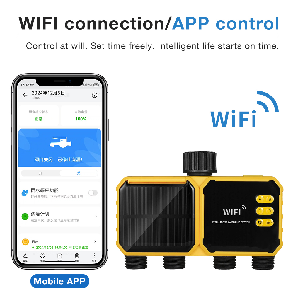 WiFi 태양광 관개 타이머 1/2/4 출력 스마트 관 - Smart Garden Refill 리뷰 및 가격