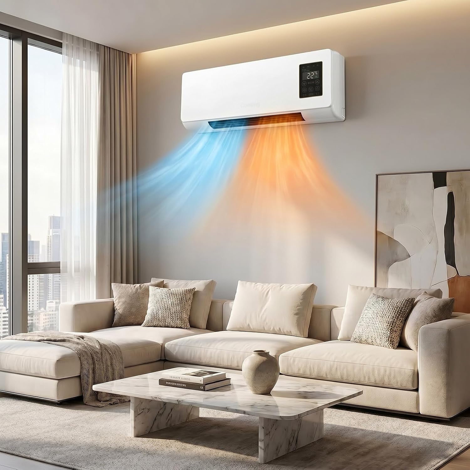 1800W 벽걸이형 에어컨 팬 및 히터 콤보, 휴대용  - Smart Garden Offices 리뷰 및 가격