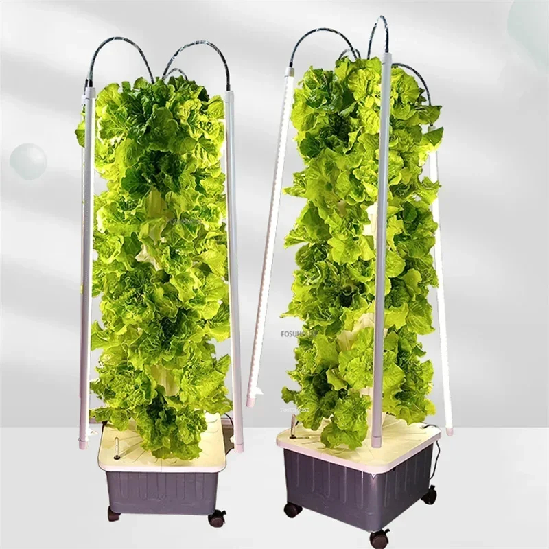 온실 정원 무토양 재배 타워 수직 수경 재배 시스템 일 - Vertical Planter Tower 리뷰 및 가격