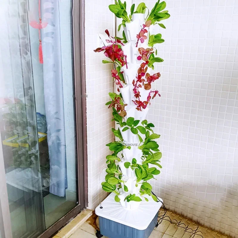 온실 정원 무토양 재배 타워 수직 수경 재배 시스템 일 - Vertical Planter Tower 리뷰 및 가격
