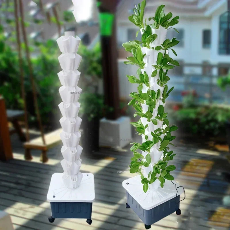 온실 정원 무토양 재배 타워 수직 수경 재배 시스템 일 - Vertical Planter Tower 리뷰 및 가격