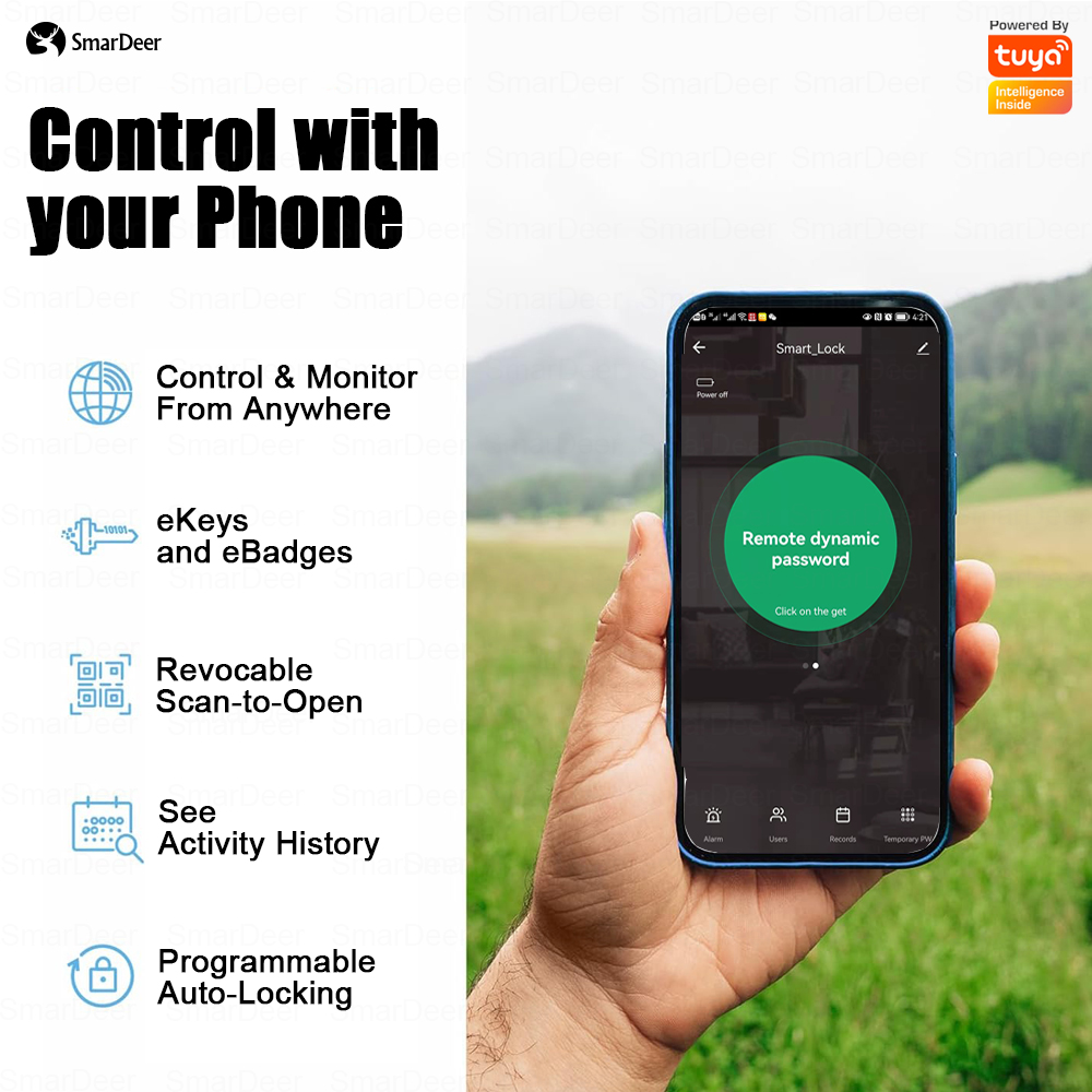 SmarDeer 전자 문짝 잠금 장치, 투야 스마트 잠 - Smart Garden Lock 리뷰 및 가격