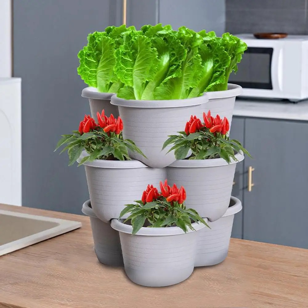 이동식 바퀴가 달린 다층형 수직 타워 화분, 플라스틱  - Vertical Planter Tower 리뷰 및 가격