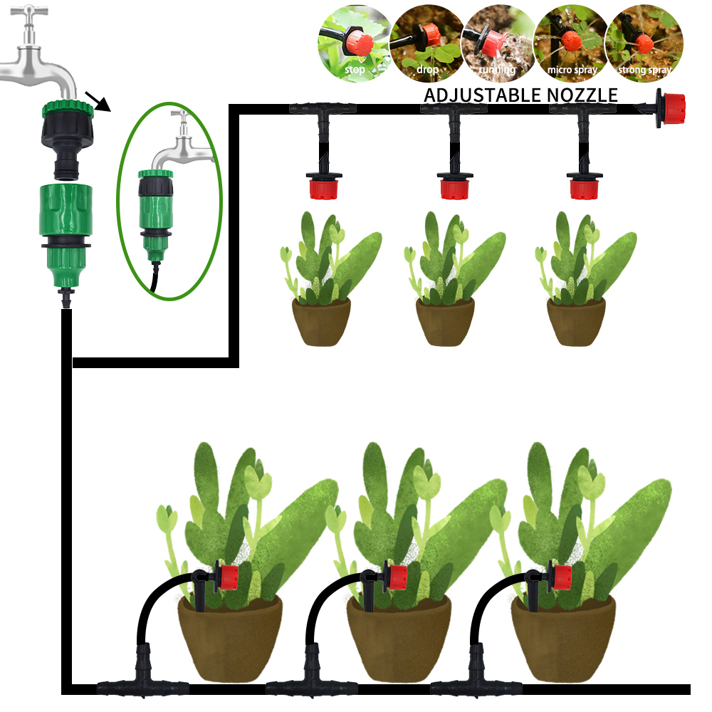 마이크로 드립 관개 시스템 조정 가능한 도저가있는 휴대 - Smart Garden Technology 리뷰 및 가격